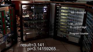 Relay computer calculates 7 digits of Pi [upl. by Bohannon]