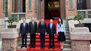 Macron visits Sun Yatsen University in Guangzhou [upl. by Emlin723]