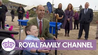 Prince Edward Shows Off Sign Language Skills At Inclusive Beach in N Ireland [upl. by Nahtonoj]