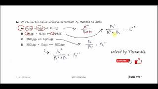 970112MJ24Q14 Cambridge International AS Level Chemistry MayJune 2024 Paper 12 Q14 [upl. by Saire]