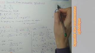 Exo4électrostatique capacité dun condensateur cylindrique Théorème de Gauss [upl. by Thetes118]