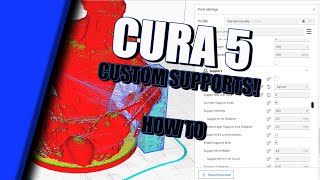 Cura 5  Custom Supports  Cura Questions  how to add custom support [upl. by Gable863]