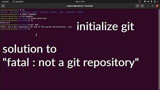 How to initialize git in nongit folder  solution to quotfatal  not a git repositoryquot [upl. by Papagena]