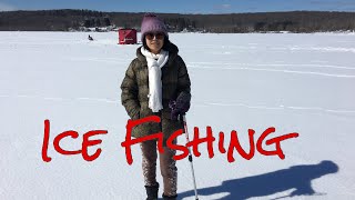 Ice Fishing on Swartswood Lake February 21 2021 [upl. by Ilke378]