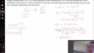 steadystate heat conduction Fouriers Law example problem [upl. by Vassily641]