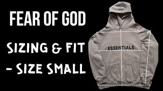 How Does Fear Of God Essentials Hoodie Fit  Sizing Small  Mens Hoodie [upl. by Jutta]