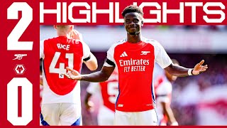 STARTING WITH A WIN ❤️  HIGHLIGHTS  Arsenal v Wolves 20  Havertz amp Saka  Premier League [upl. by Isidor]