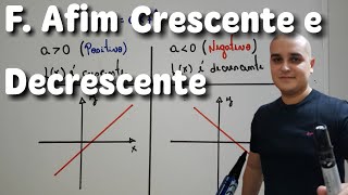 Função Afim 05 Função Afim Crescente e Decrescente [upl. by Wehtam]