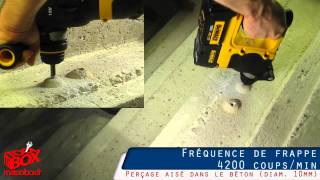 Test Marteau perforateur SDSPlus DeWALT DCH213L2 18V LiIon XR  wwwmatoolboxfr [upl. by Nosmoht102]