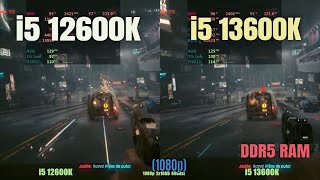 i5 12600k Vs I5 13600k DDR5 RAM [upl. by Massie]