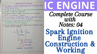 Spark Ignition engine  How spark ignition engine works  SI engine  Internal Combustion Engine [upl. by Schott]