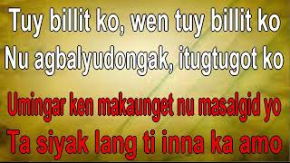 SISSIWIT BILLIT KO ILOCANO KARAOKE VERSION musikalovers [upl. by Leggett]