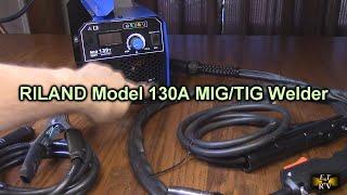 RILAND 130A MIGTIG Welder 3in1 Flux Core Welder 120v  Synergic Control IGBT Inverter REVIEW [upl. by Nauqed]