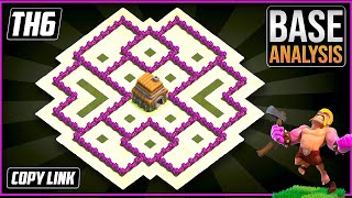 NEW BEST TH6 HybridTrophy Base  COC Town Hall 6 Hybrid Base Design Layout 2023  Clash of Clans [upl. by Names]