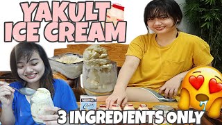 DIY YAKULT ICE CREAM EASY DESSERT  VLOG 9 [upl. by Tarryn]