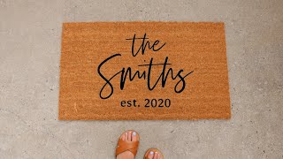 How To Make A DOORMAT with CRICUT  Cut Larger Than The Mat Project  Off the Mat Project [upl. by Glory]