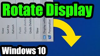 How to correct Screen Orientation under Windows 10 LandscapePortrait [upl. by Mcneely]