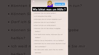 German Wie bittet man um Hilfe• Können Sie mir bitte helfen• Ich brauche Ihre Hilfeshortsdeutsch [upl. by Mccreery551]