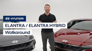 Walkaround  Refreshed 2024 ELANTRA and ELANTRA Hybrid  Hyundai [upl. by Hillary]