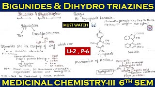 Biguanides amp DihydroTriazines  Cycloguanil Pamoate Proguanil  Antimalarial Drugs  Medchem3 [upl. by Meghan]