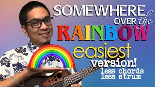 Somewhere Over the Rainbow Iz Ukulele Tutorial Easiest Version [upl. by Eednus992]