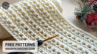 The EASIEST and FASTEST Crochet Pattern for Beginners ⚡️ 🥰 LOVELY Crochet Stitch for Baby Blanket [upl. by Notsuh]