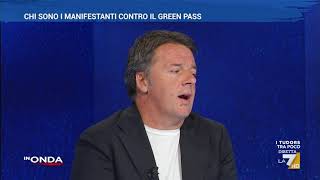 Green pass Matteo Renzi quotMi ha colpito la sintonia tra Meloni e Landiniquot [upl. by Giles740]