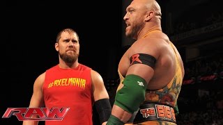 Ryback vs Curtis Axel Raw February 23 2015 [upl. by Nymsaj]