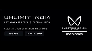 Unlimit India  Global Premiere  Mahindra Electric Origin SUVs [upl. by Nylde956]