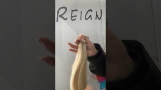 Flat Weft Hair Extensions 60A Light Platinum Blonde Double Drawn  REIGN HAIR [upl. by Notnek]