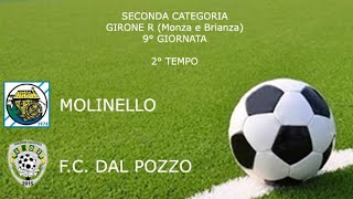 MOLINELLO  FC DAL POZZO 2° TEMPO  SECONDA CATEGORIA  GIRONE R  MONZA BRIANZA [upl. by Ynaitirb679]