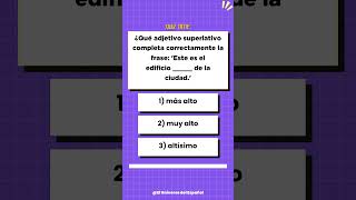 quotQuiz De Gramática Española Elige El Adjetivo Superlativo Correctoquot [upl. by Yahiya]