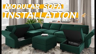 Belffin  Modular Sofa Assembly Instructions [upl. by Serrell]