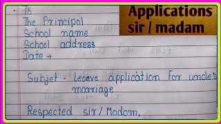 Application for Wedding leave in English \ Marriage leave \ Application For Marriage \ [upl. by Haukom]