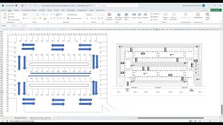 Como Dibujar el Plano de un Parqueadero en Excel Cap 10 sepamosexcel excelsepamos dibujarexcel [upl. by Fontes]