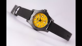 Breitling Avenger II Seawolf Blacksteel Limited Edition Yellow Ref M17331E2I530 [upl. by Namyl]