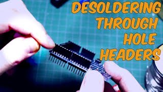 Desoldering Through Hole Header Pins [upl. by Nobel]