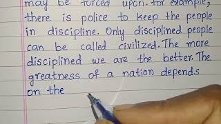 About Discipline  A paragraph about discipline  Discipline in English [upl. by Bremer]