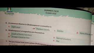 The Educator School Class Eight  English Summer pack Activity No 1 [upl. by Leshia]