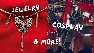 TGCF Cosplay Vlog 🦋🧵 making Hua Chengs necklace amp Hualian room decor [upl. by Amliw7]