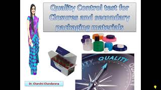 Quality Control tests for closures and secondary packaging materials  BPharm  6 semester [upl. by Anita]