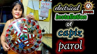 Electrical installation of capiz parol parol making capiz parol joven buca lazada products [upl. by Aseyt]