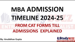 MBA Admission Timeline 202425 Month by Month update [upl. by Arihas]