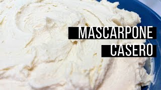 Receta MASCARPONE CASERO [upl. by Nwahsiek]