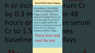 Acute Kidney Injury Staging According to KDIGO [upl. by Buiron]