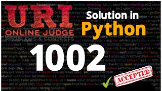 URI Solution in Python 1002  Area of a Circle  URI Solution  Python  URI [upl. by Alac740]