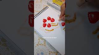 Melukis pakai Pentel Oil Pastels  Try On🖍️ painting tutorial oilpastel illustration shorts [upl. by Forrer]