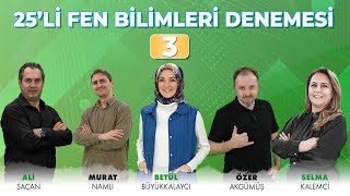 345 YAYINCILIK TYT 25Lİ FEN BİLİMLERİ DENEMESİ  3 [upl. by Saffren]