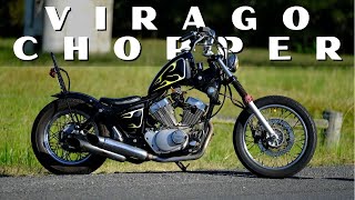 THE REVEAL  Yamaha Virago XV 250  CHOPPER BOBBER BUILD [upl. by Holbrook]