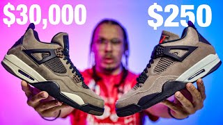 30000 Rare Air Jordan Travis Scott Mocha vs Taupe Haze 4 [upl. by Yde428]